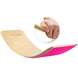 Дерев'яний Баланс борд із захистом для пальців - Рокерборд - Низький - Середній розмір - Рожевий колір фетру - Для дітей і дорослих B04081 фото 1
